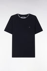 Slim-fit navy stretch cotton T-shirt