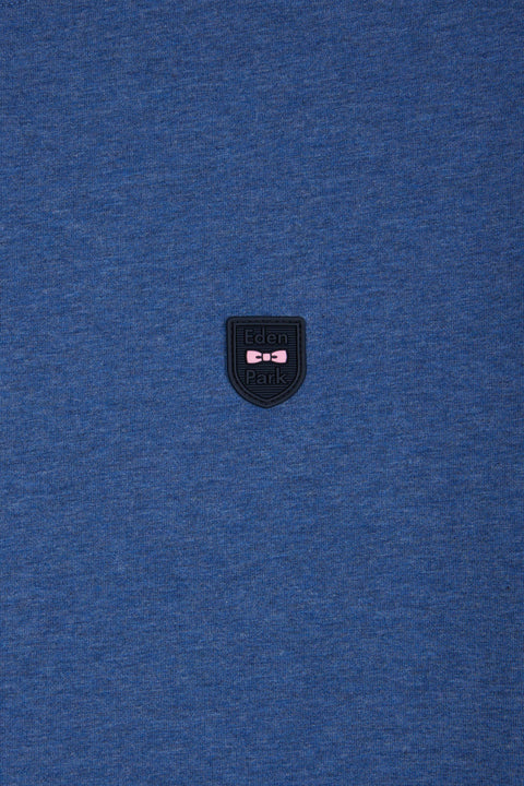 Slim-fit dark blue stretch cotton T-shirt - Image 3