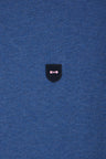 Slim-fit dark blue stretch cotton T-shirt