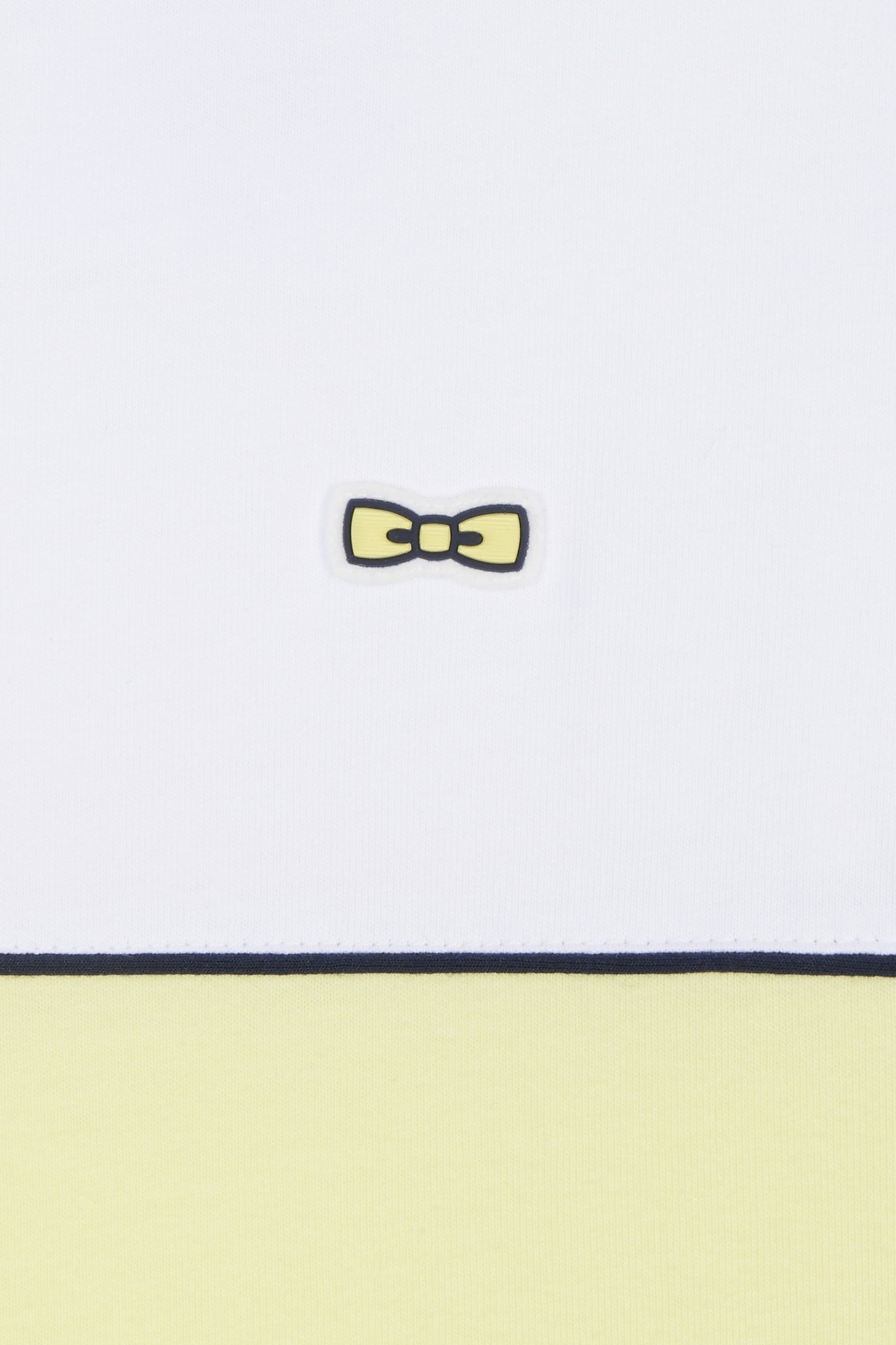 Two-tone T-shirt in yellow cotton, relaxed fit