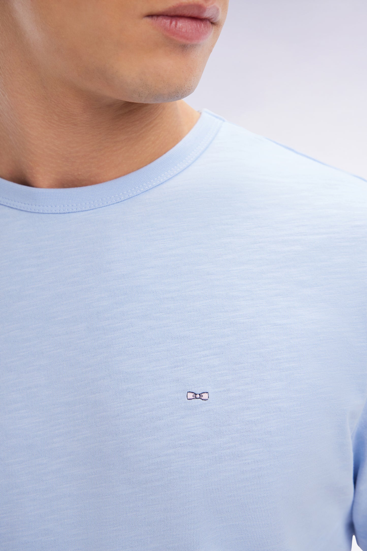 Cotton jersey t-shirt Slub Sky Straight