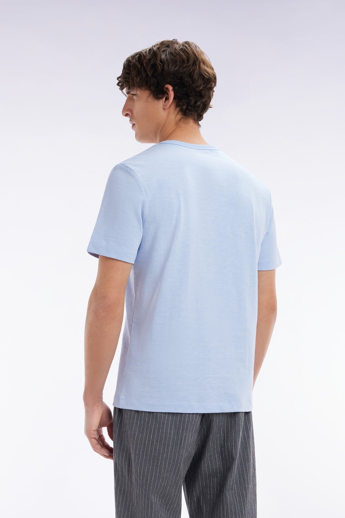 Cotton jersey t-shirt Slub Sky Straight