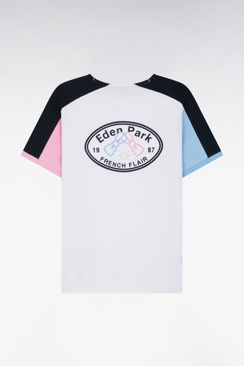 Straight-cut white cotton short-sleeved T-shirt - Image 1