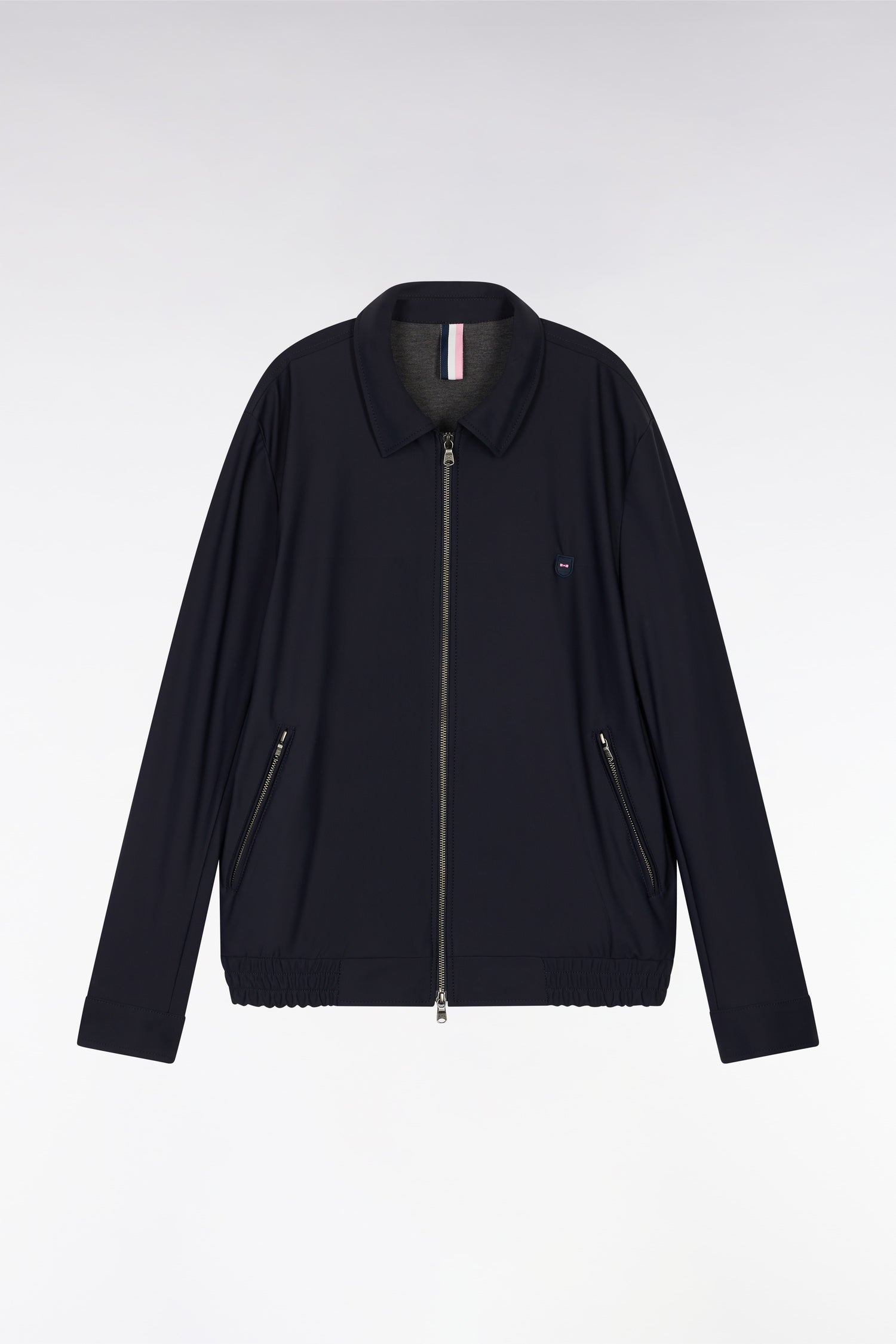 Blouson zippé technique bleu marine