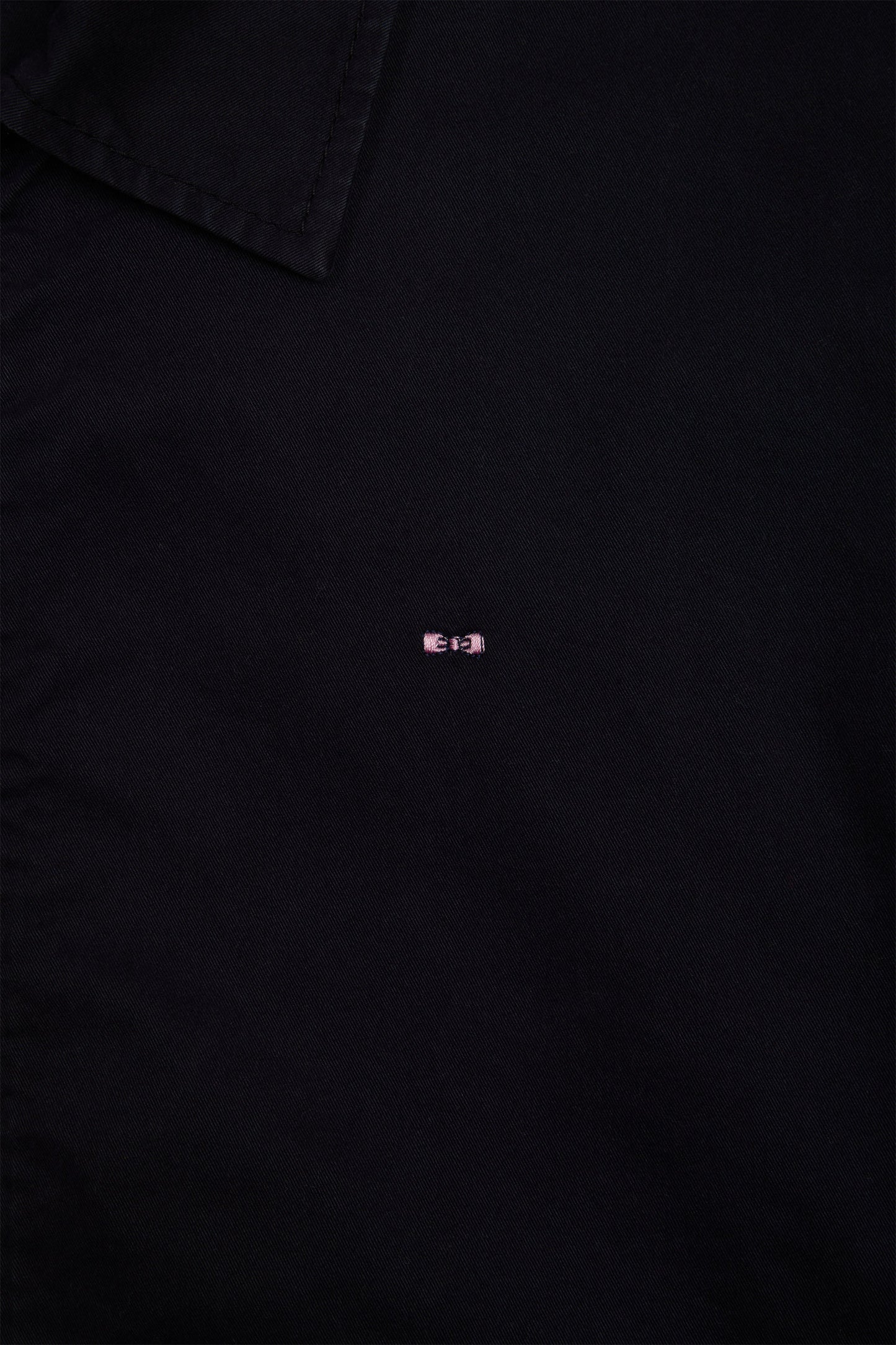 Zipped navy jacket in stretch cotton gabardine