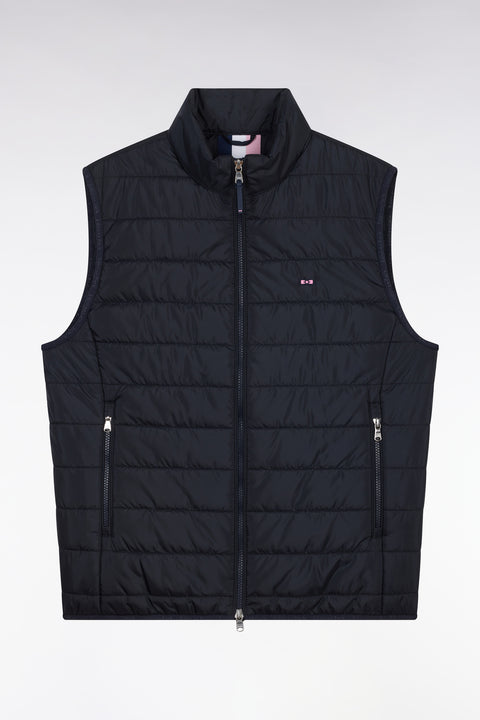 Sleeveless navy down jacket - Image 2