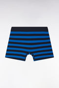 Boxer en jersey de coton stretch cerclé marine et bleu