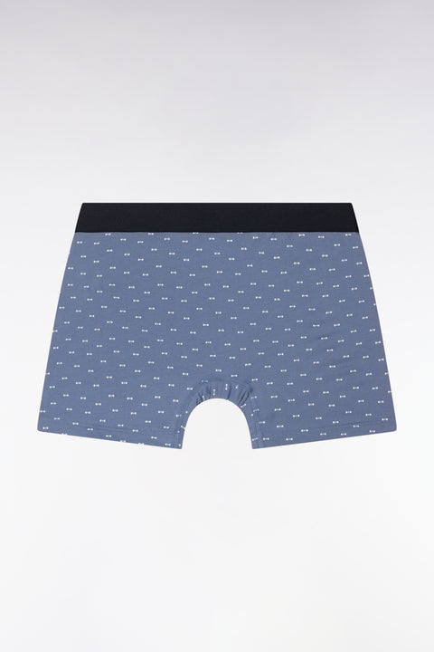 Boxer en jersey de coton stretch à micromotifs nœuds papillon gris - Image 2