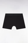 Boxer coupé-cousu en jersey de coton stretch noir et gris