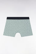 Boxer en jersey de coton stretch à micromotifs gris moyen