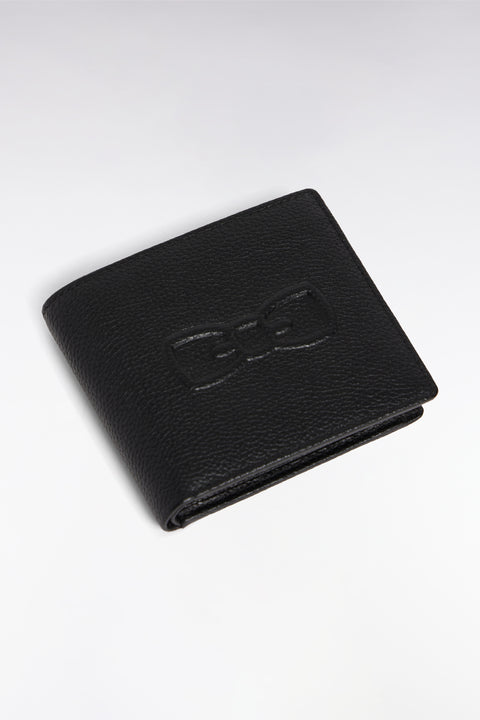 Italian format wallet in black grained leather - Image 2