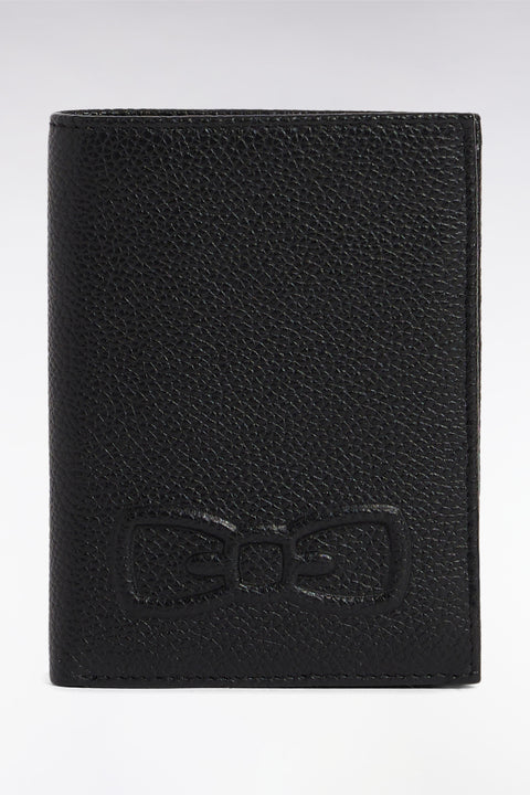 French-style wallet in black grained leather with zipped compartment - Image 3