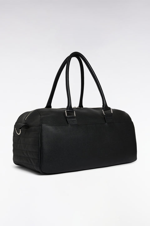 Black grained leather travel bag - Image 2