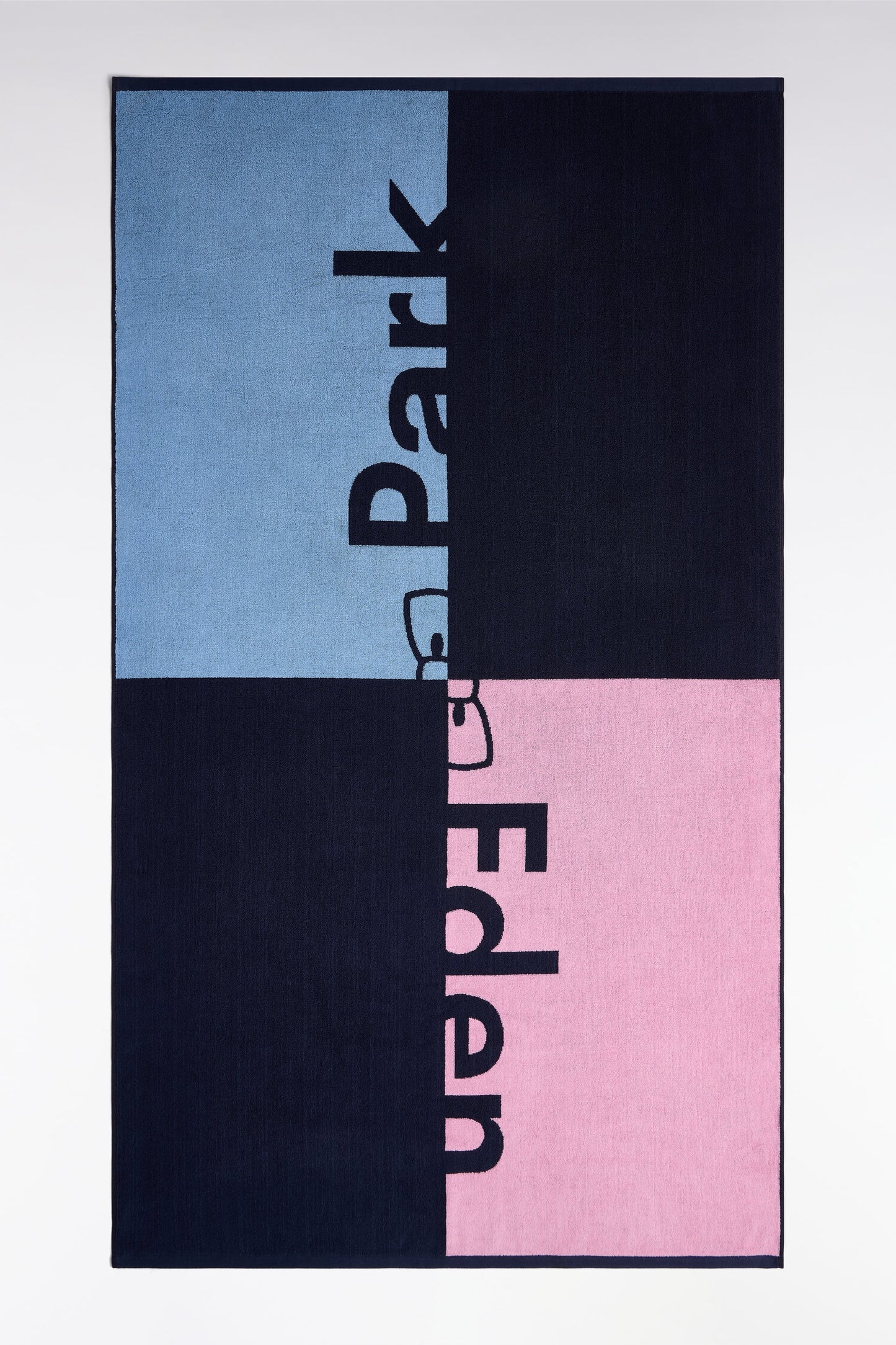 Navy Colorblock Cotton Beach Towel Eden Park