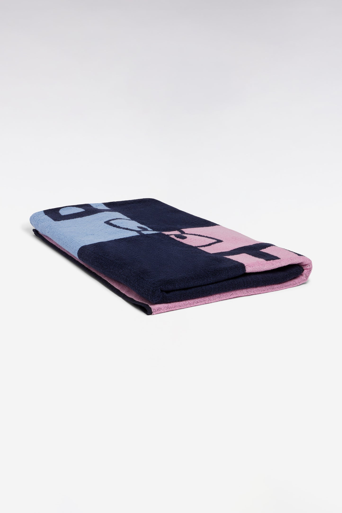 Navy Colorblock Cotton Beach Towel Eden Park