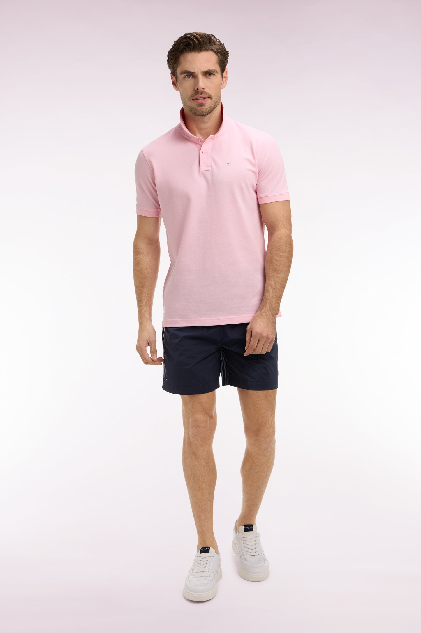 Two-tone navy swimsuit