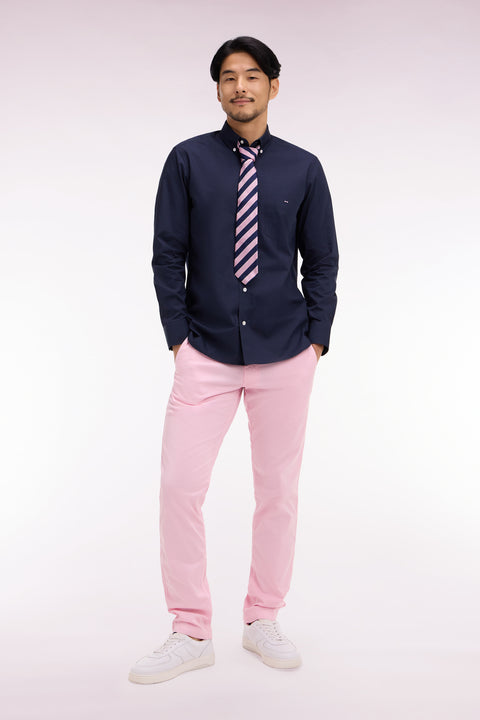 Pantalon chino regular en coton stretch rose - Image 3