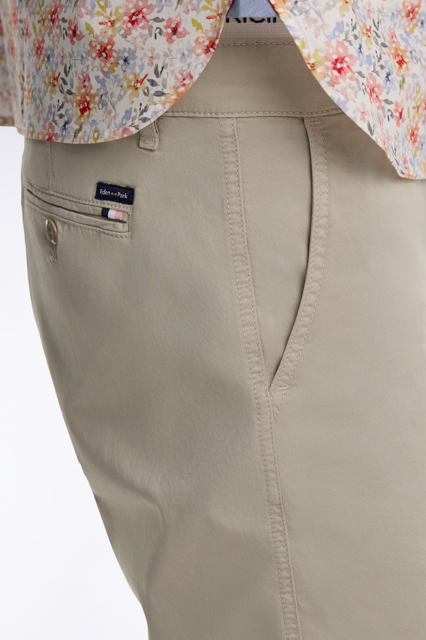 Bermuda cargo en coton kaki