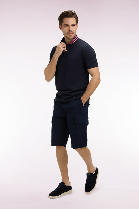 Bermuda cargo en coton marine - Image 1