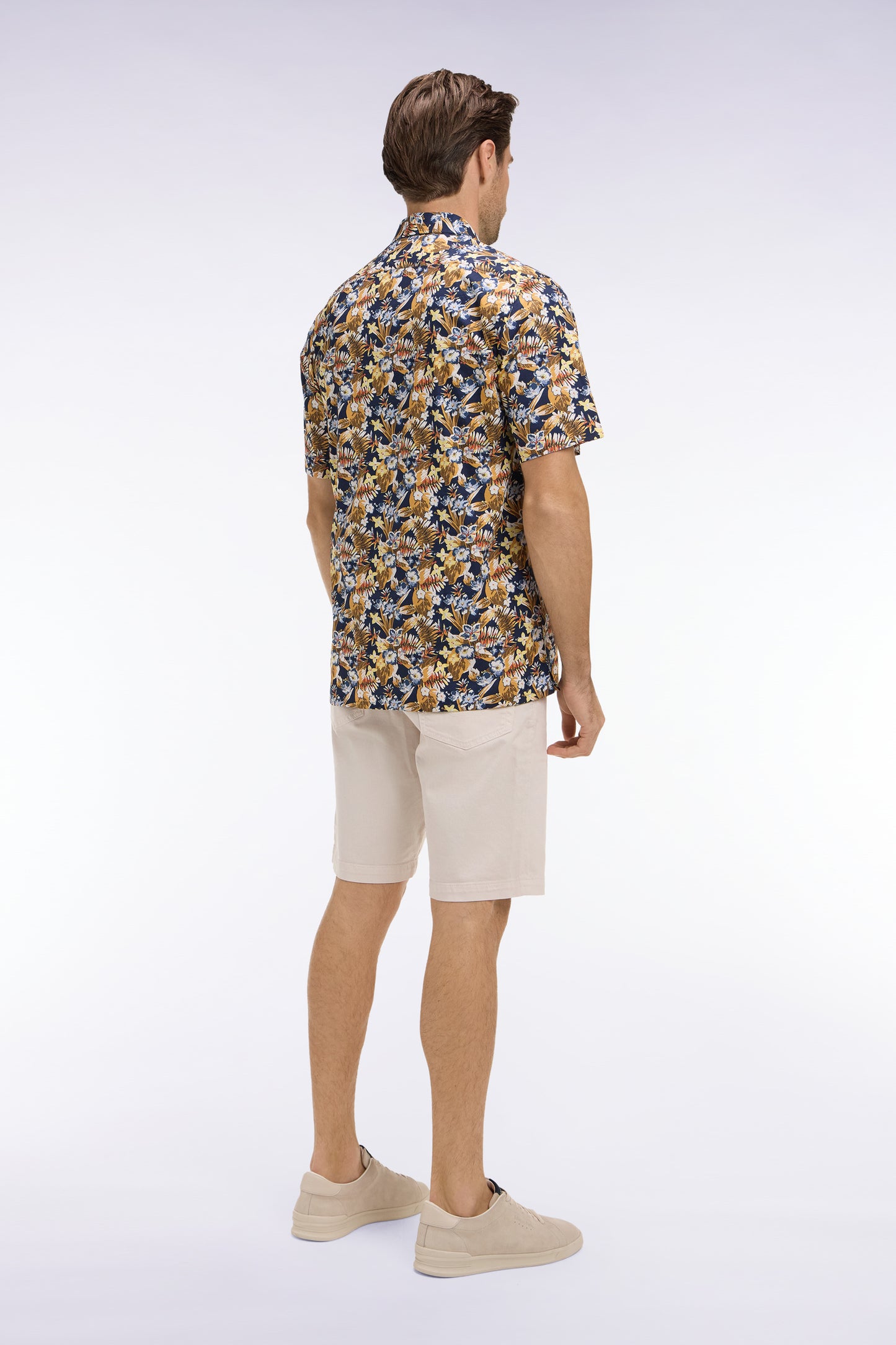 Bermuda en denim stretch écru