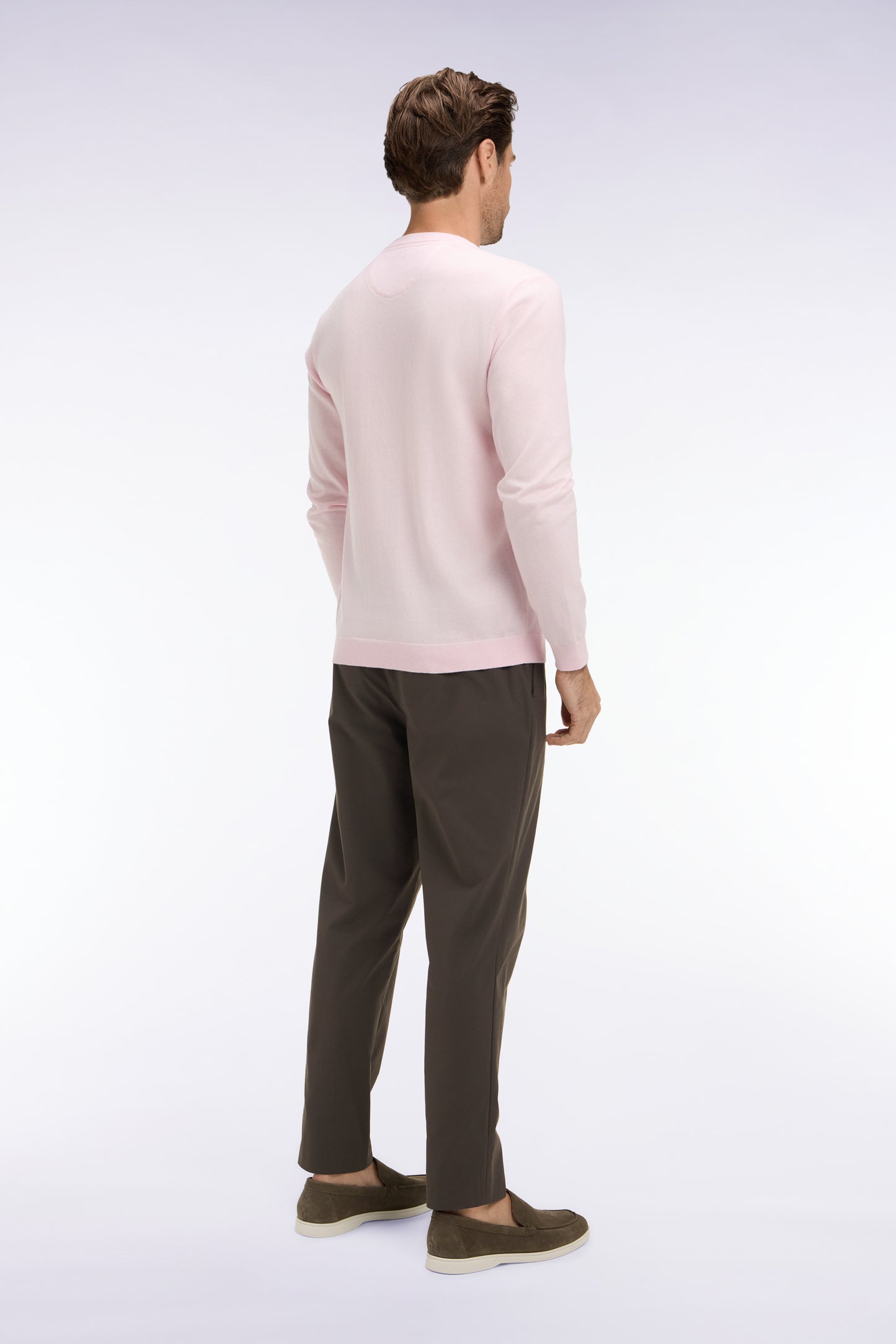 Pantalon taille élastiquée en tissu technique gris coupe Modern