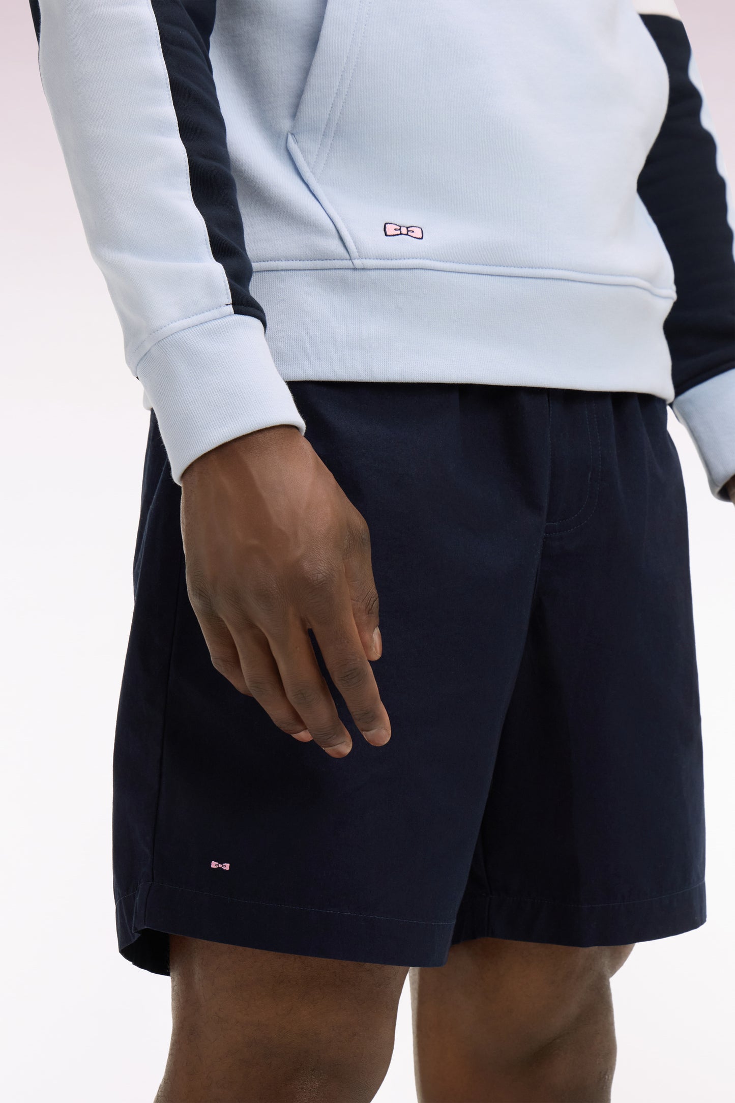 Short en popeline de coton marine