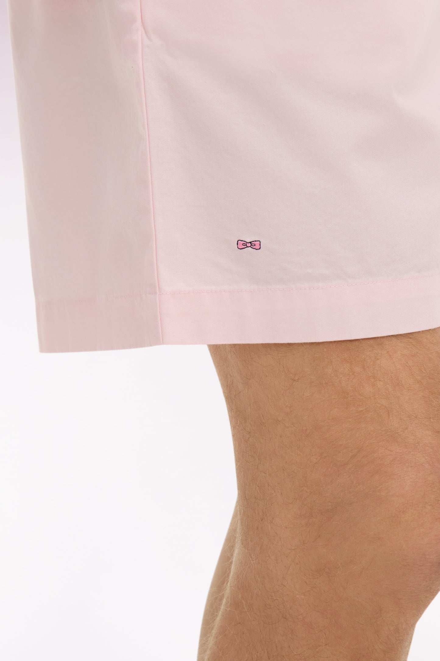Short en popeline de coton rose
