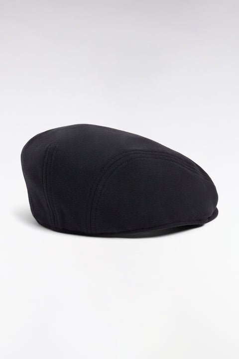 Casquette béret en piqué de coton marine - Image 2