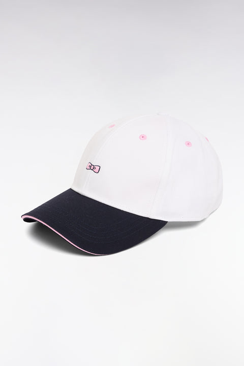 Casquette en twill de coton bicolore brodée - Image 1