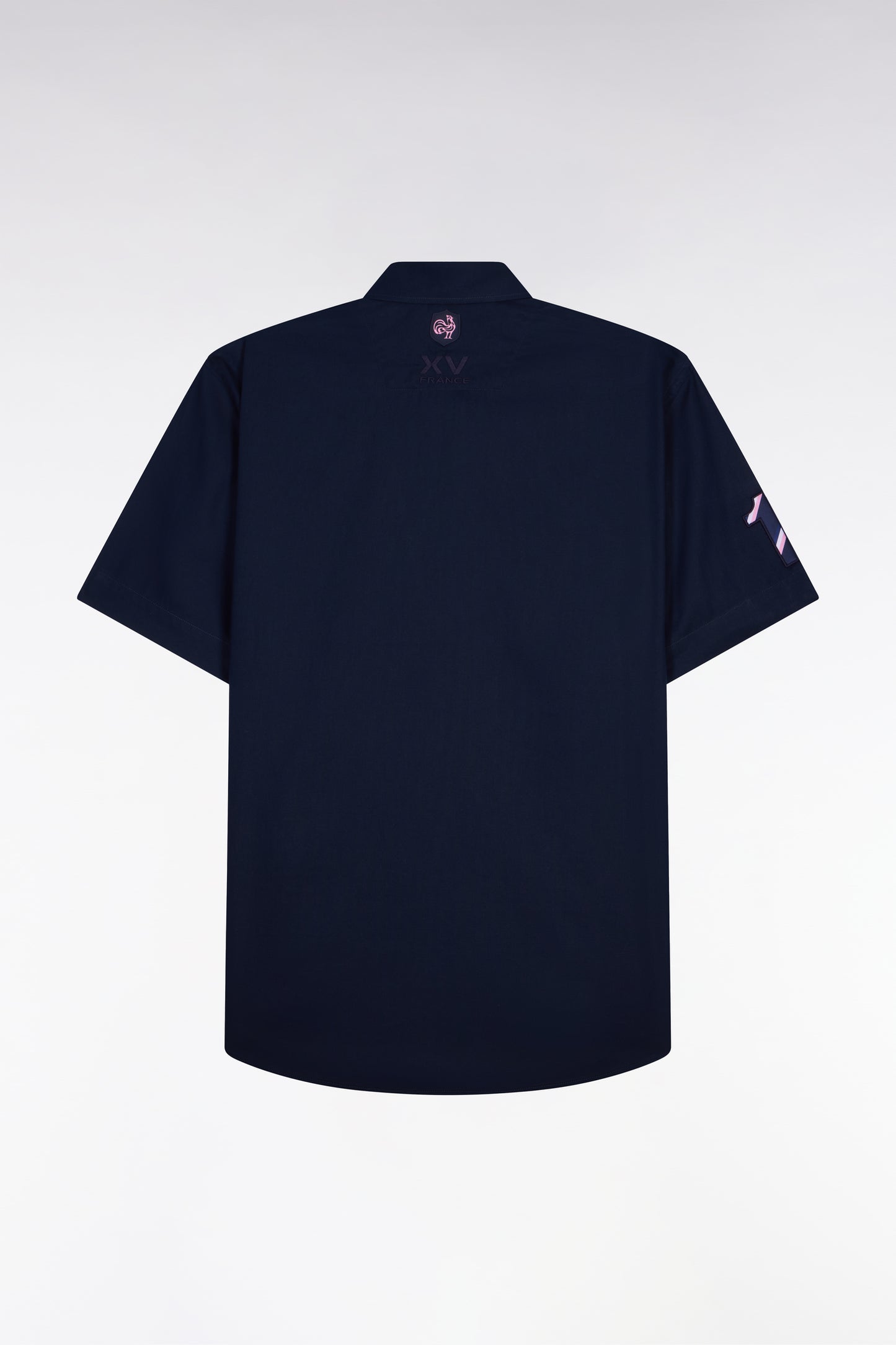 Chemise à manches courtes en coton marine XV de France