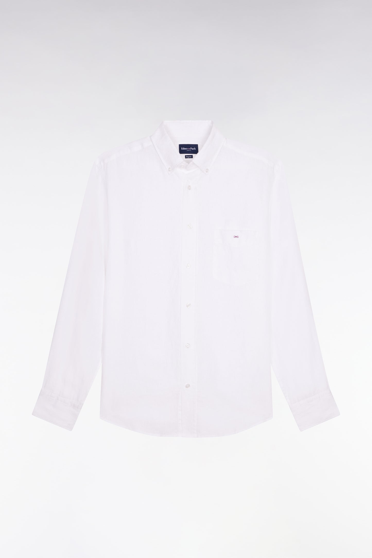 Chemise droite en lin blanc