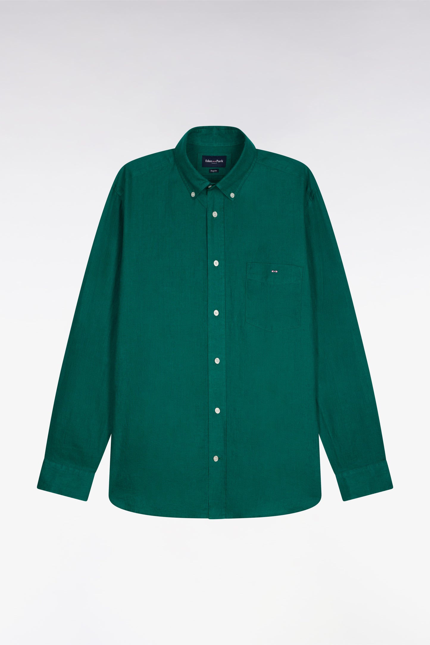 Straight mint green linen shirt