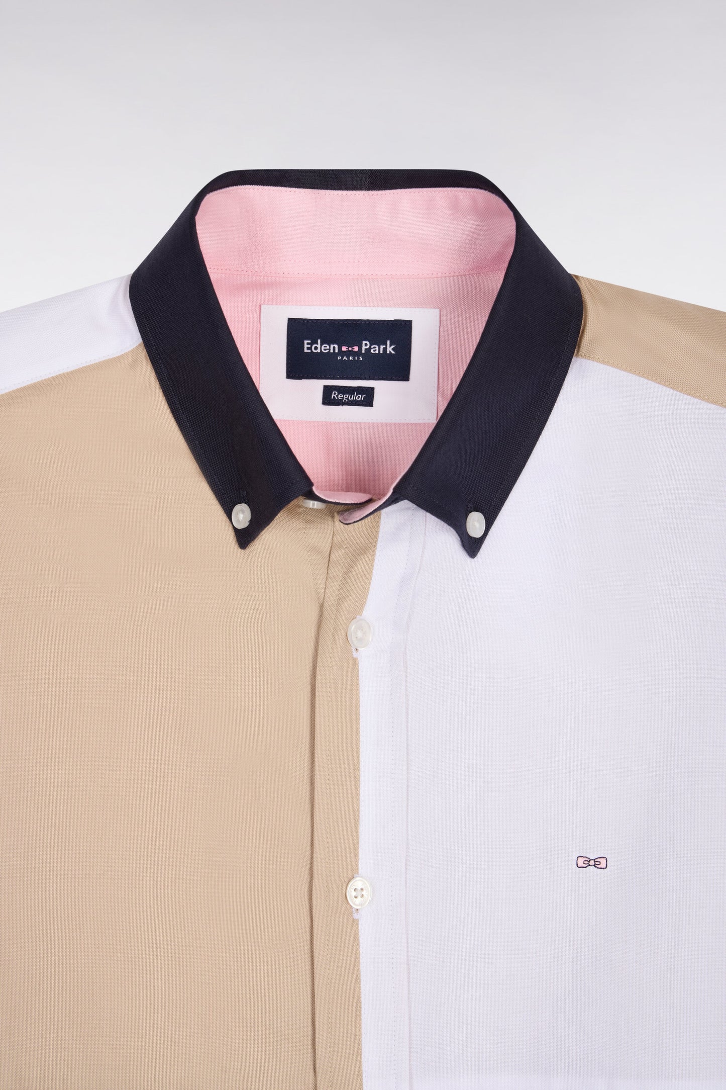 Pink Colorblock Cotton Shirt