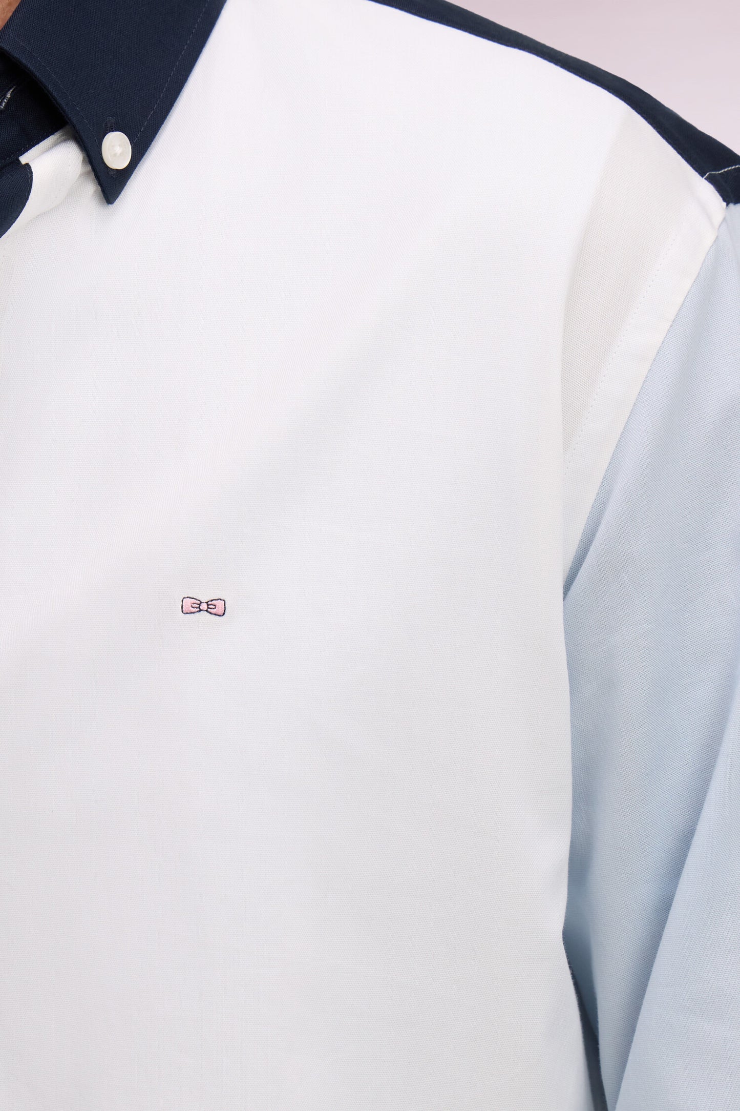 Regular-fit colorblock cotton shirt