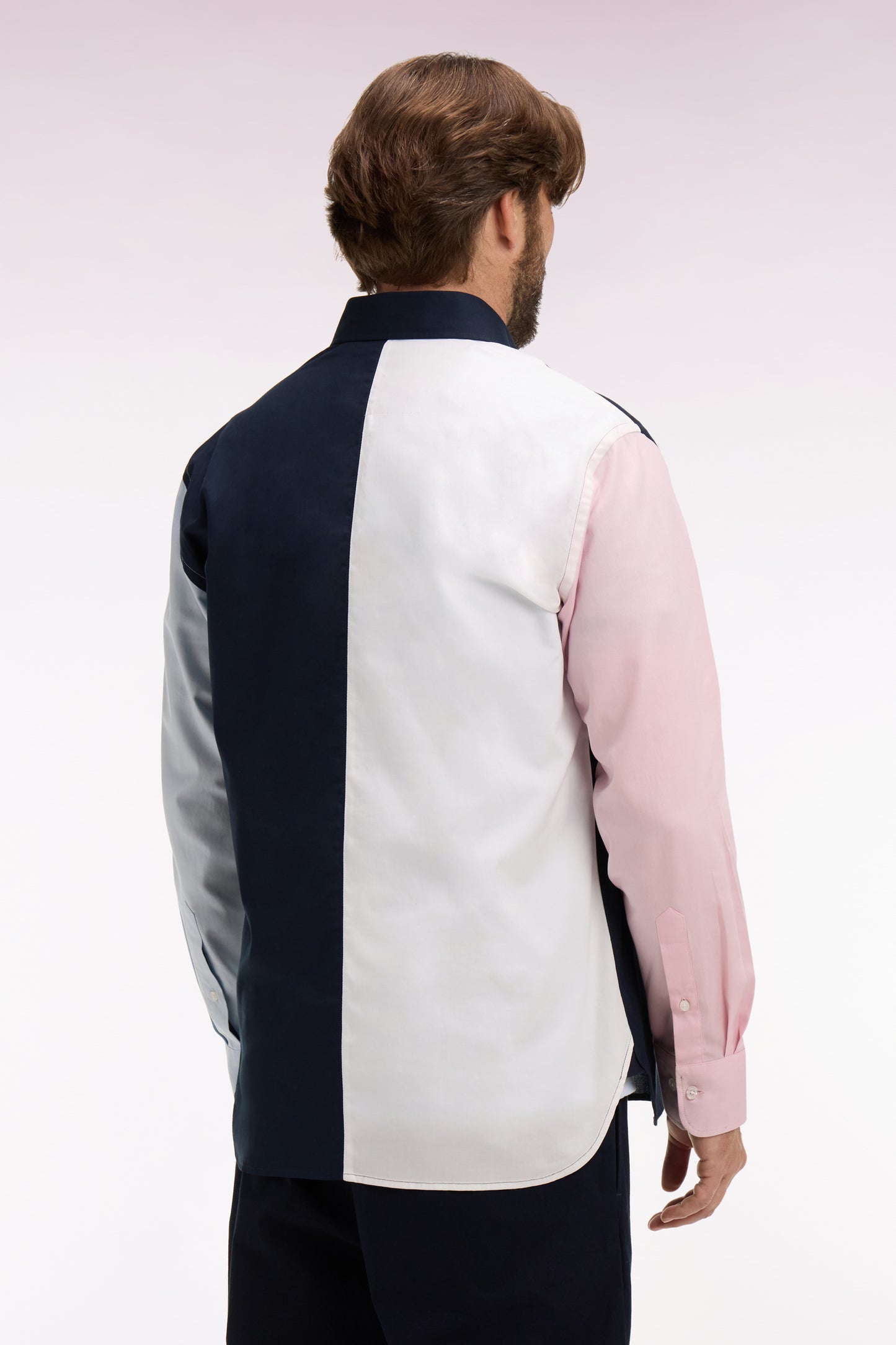 Regular-fit colorblock cotton shirt