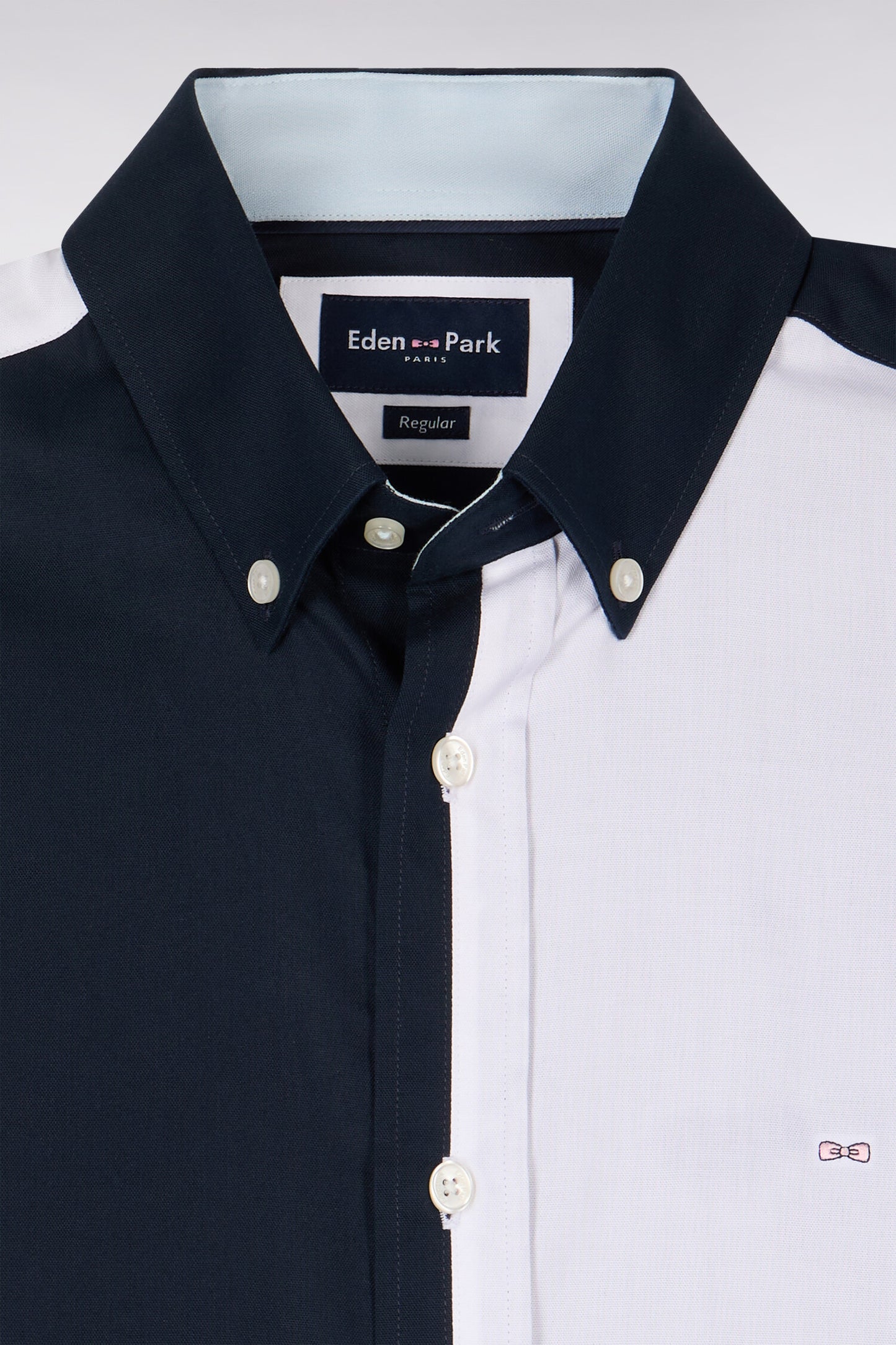 Regular-fit colorblock cotton shirt