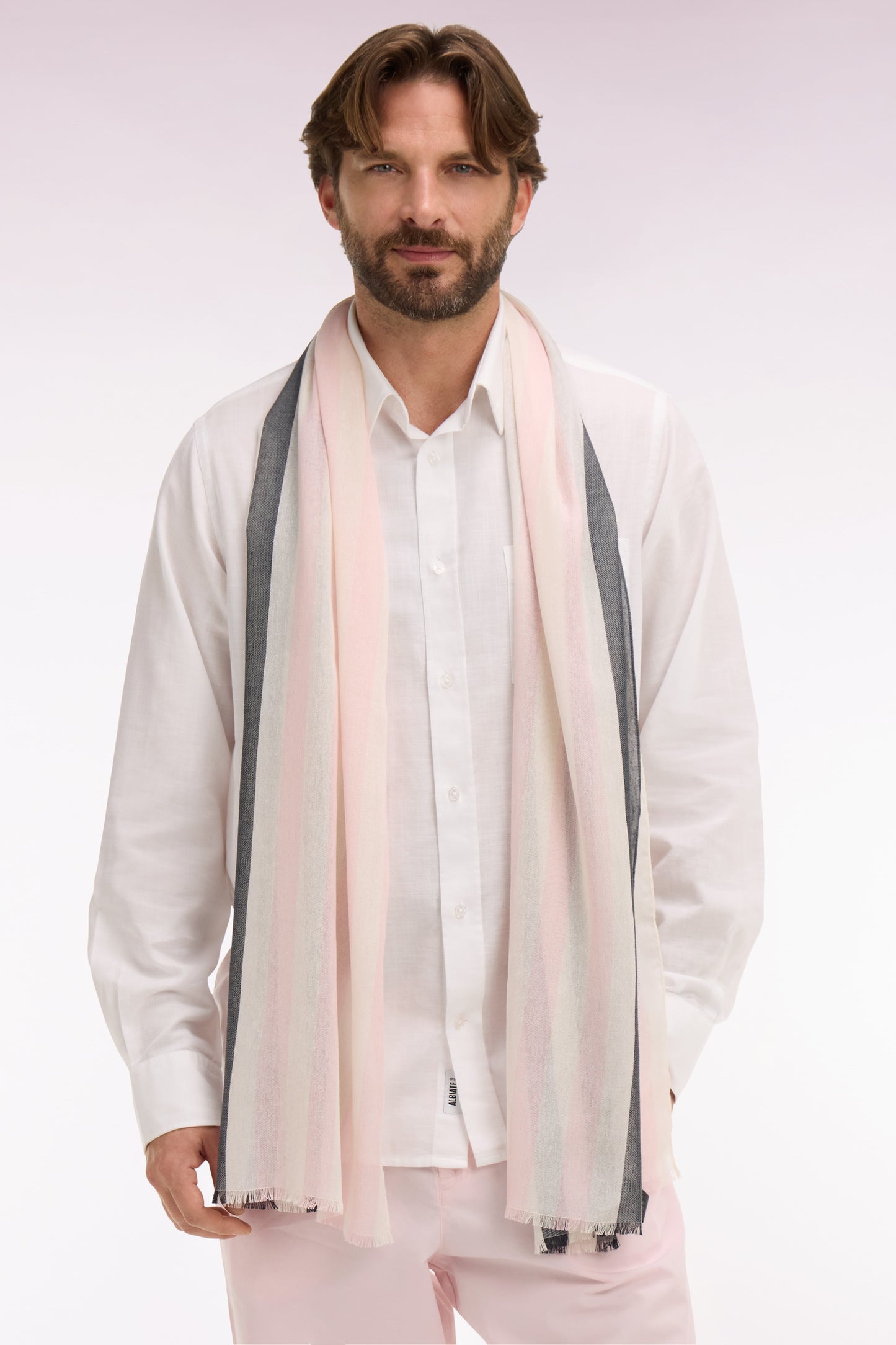 Regular fit white cotton shirt