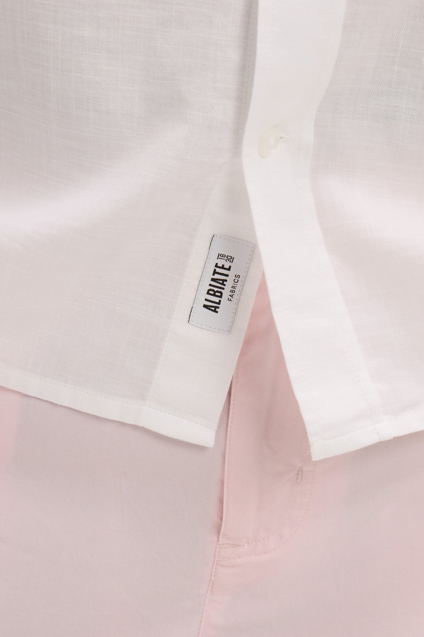 Regular fit white cotton shirt