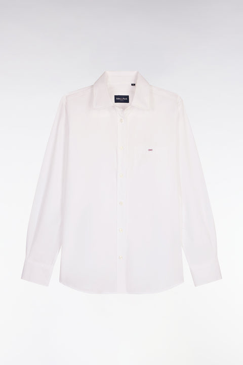 Chemise en popeline de coton blanche coupe slim - Image 2