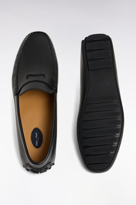 Mocassins penny loafer en cuir suédé noir - Image 3