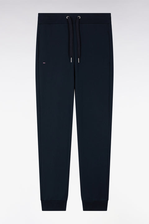 Jogging uni en molleton coton marine coupe regular - Image 2