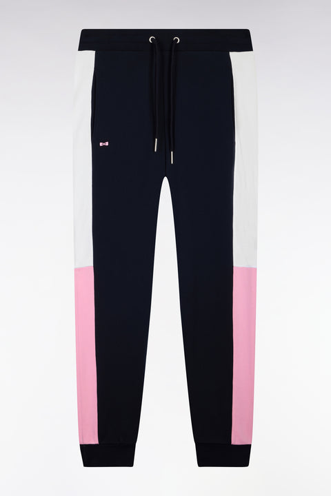 Jogging en molleton coton colorblock marine coupe regular - Image 2