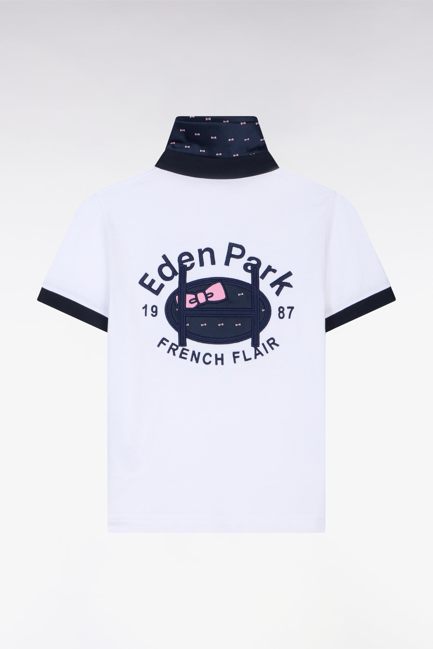 Maillot à manches courtes en coton Pima blanc