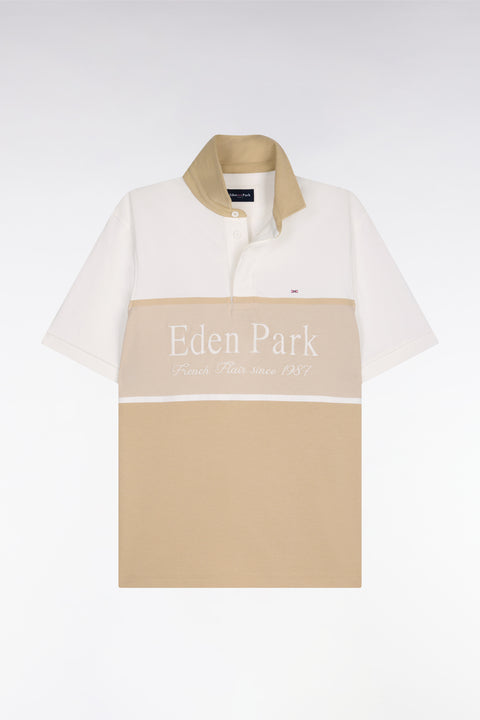 Maillot à manches courtes beige à découpes et broderie coupe regular - Image 2