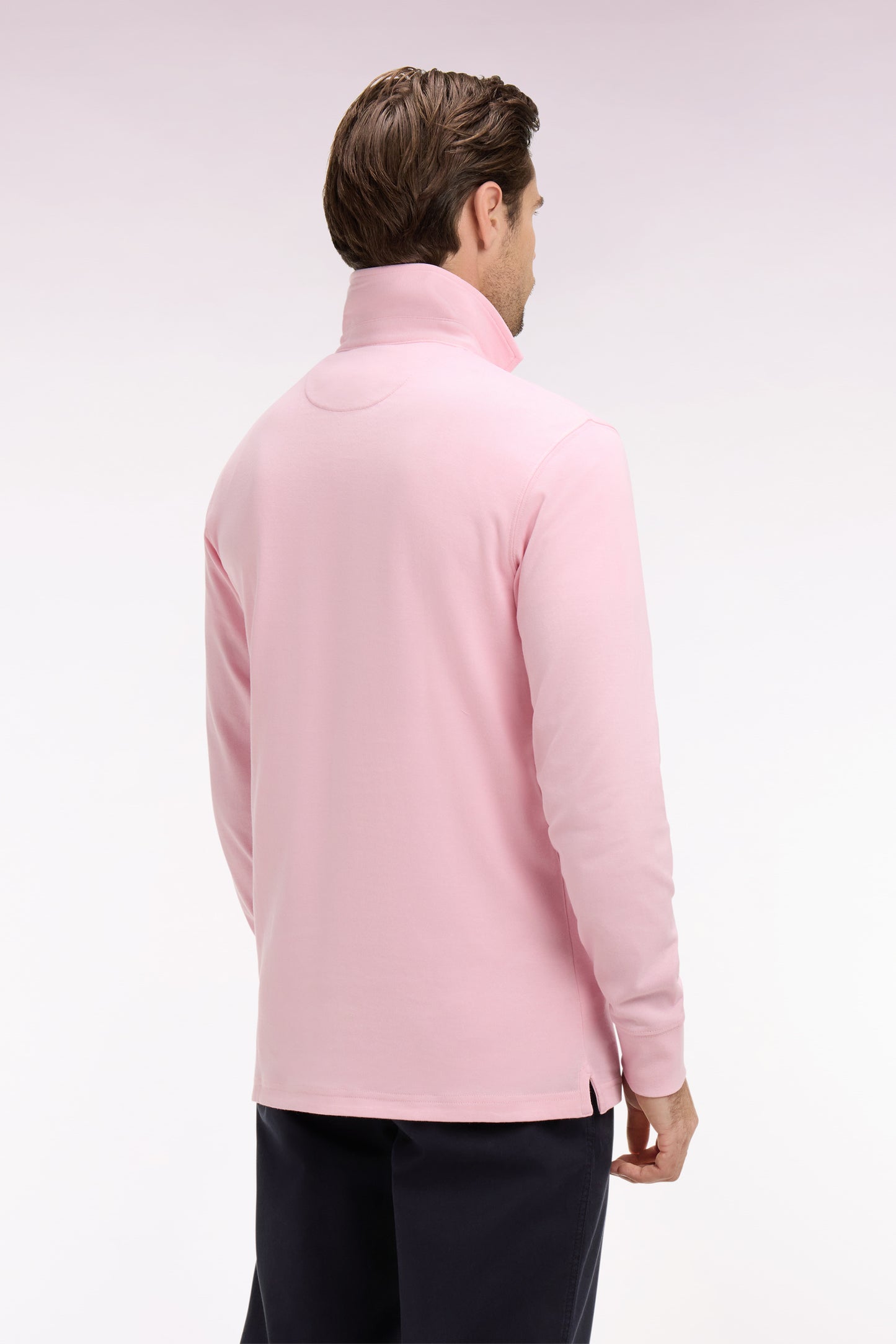 Maillot à manches longues en coton Pima rose