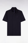 Polo à manches courtes en coton marine coupe regular