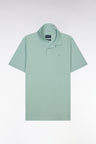 Polo à manches courtes en coton vert d'eau coupe regular
