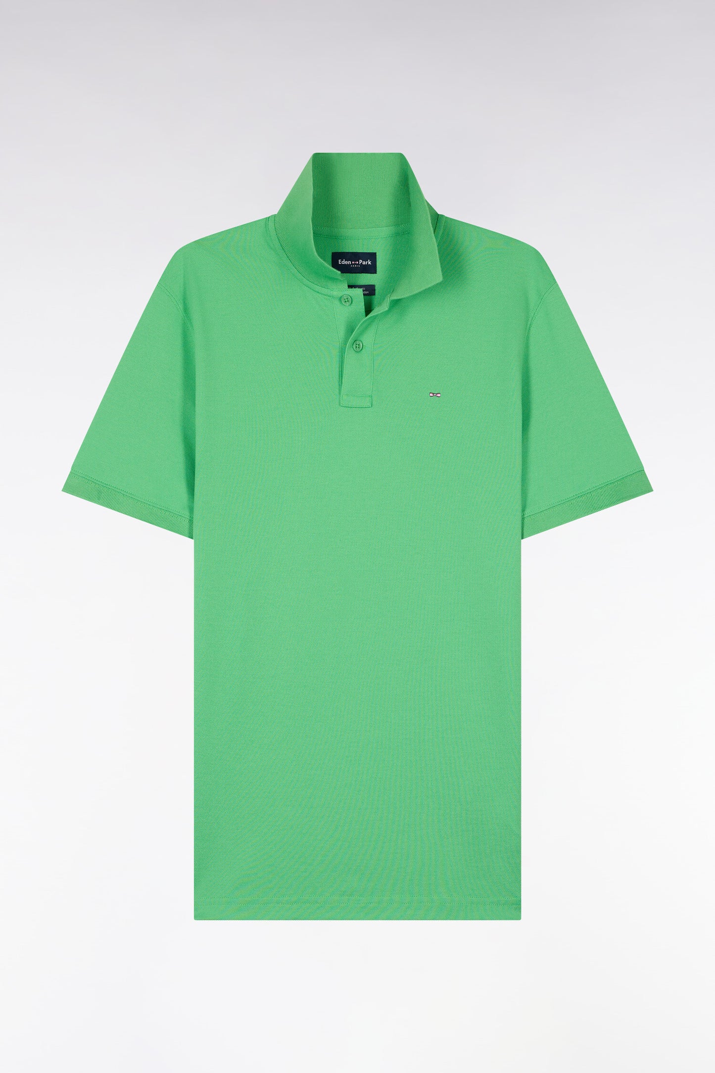 Polo à manches courtes en coton vert coupe regular