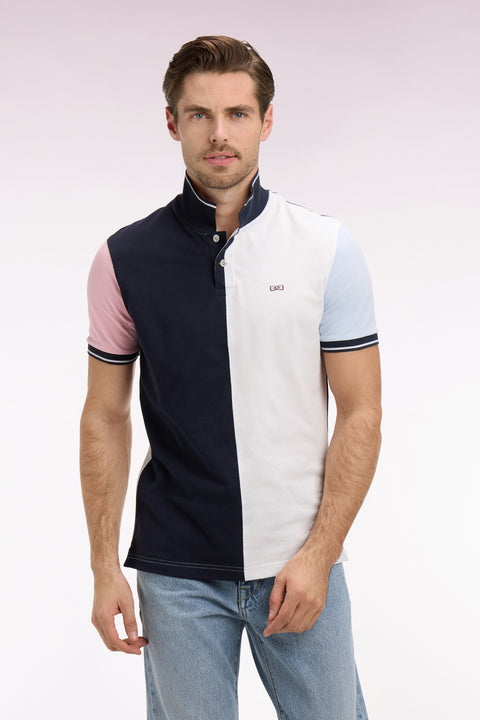 Polo à manches courtes en coton bicolore - Image 3