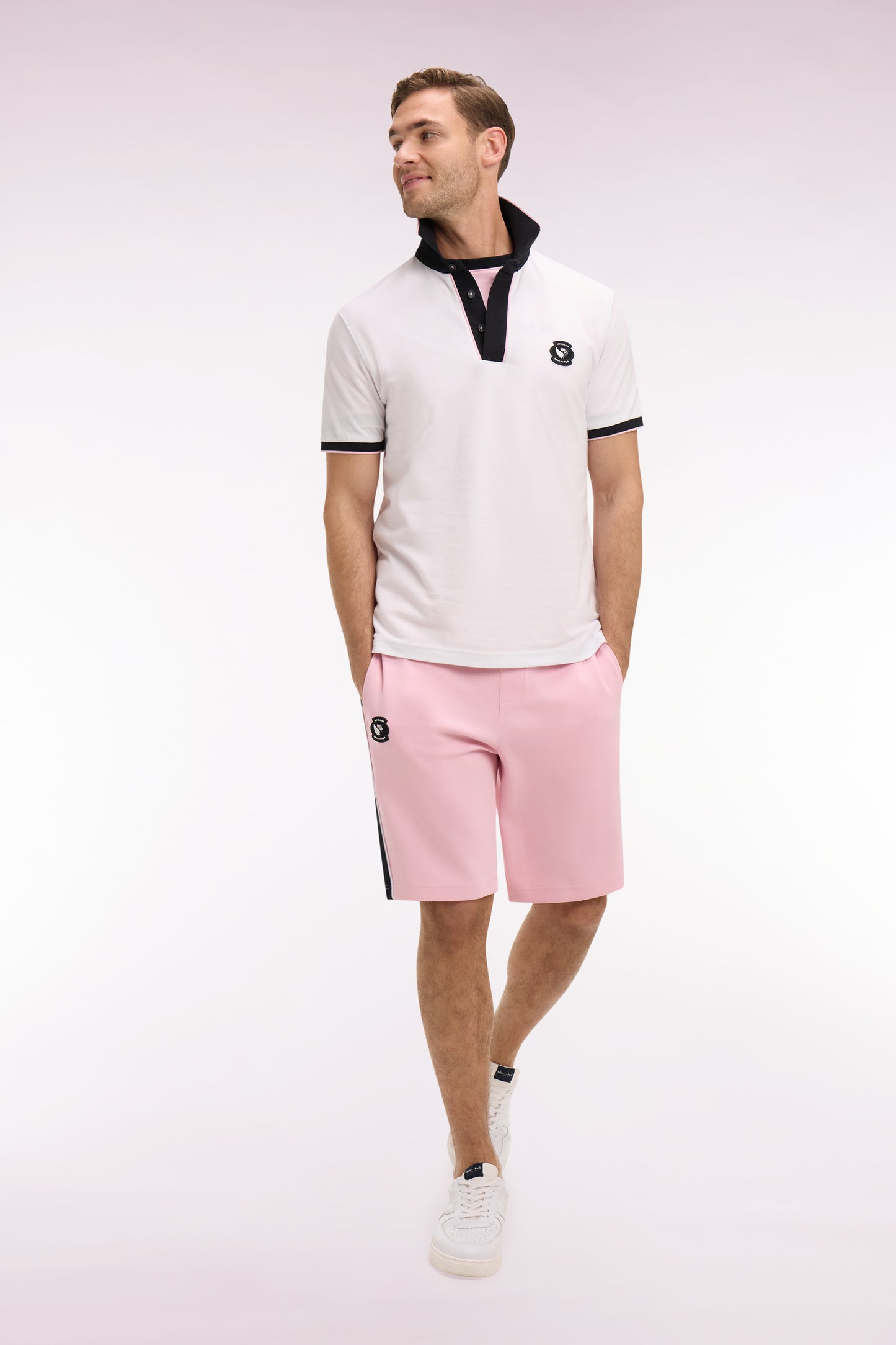 Polo à manches courtes en coton blanc New Zealand